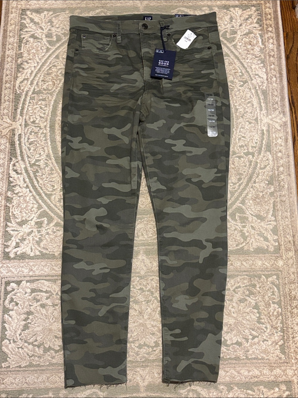 GAP Olive Green CAMO True Skinny Pants